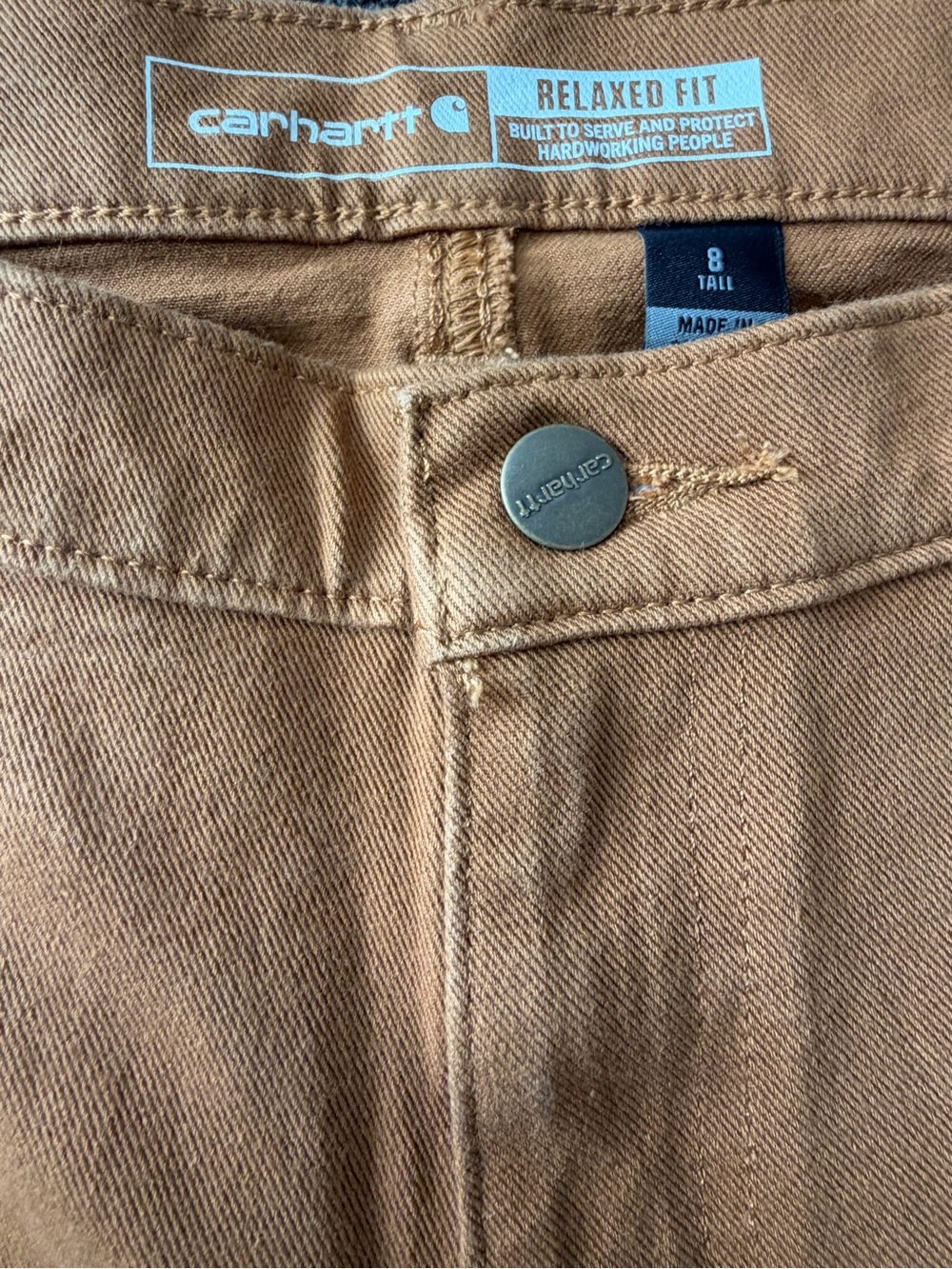 Carhartt Women's Rugged Flex Relax Fit Twill double knee work pants size 8 tall - Picture 5 of 7